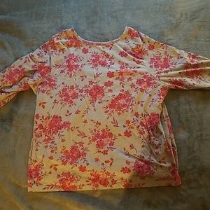 Woman Within Floral Print Top